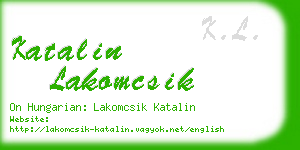 katalin lakomcsik business card